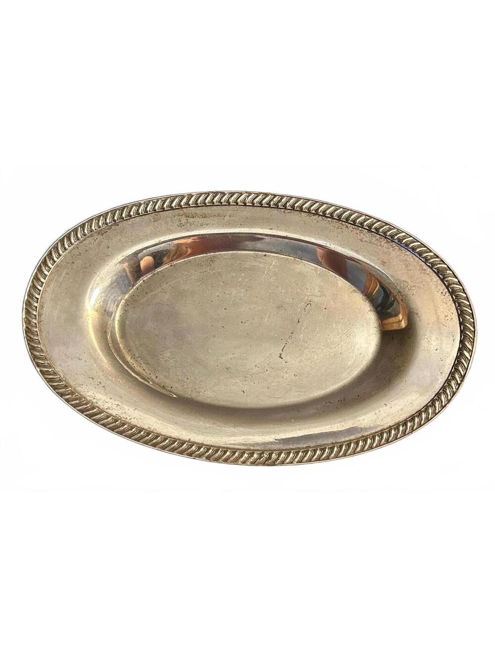 Vintage Friedman Silver Company Electroplated Copper Serving Tray Or Platter